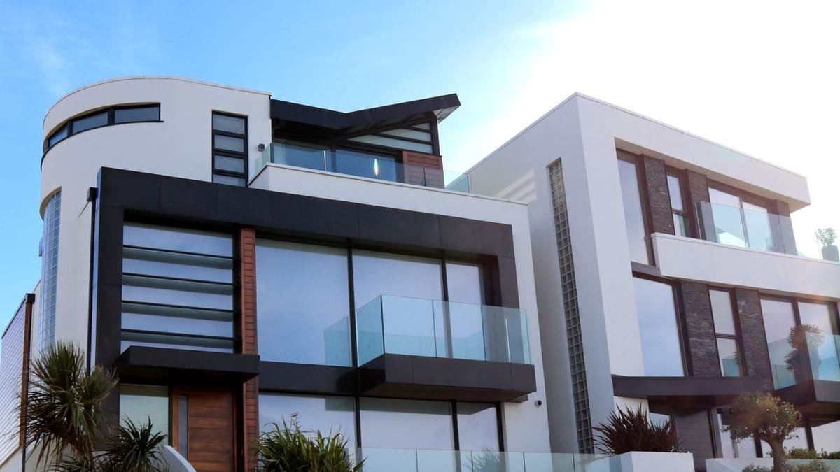 Modern architectural home with clean lines